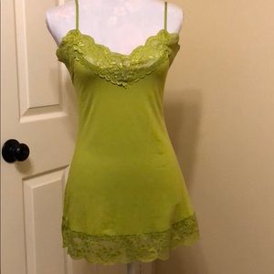 Green Lacey tank top